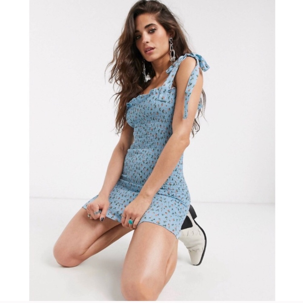 free people brenyce smocked crop top